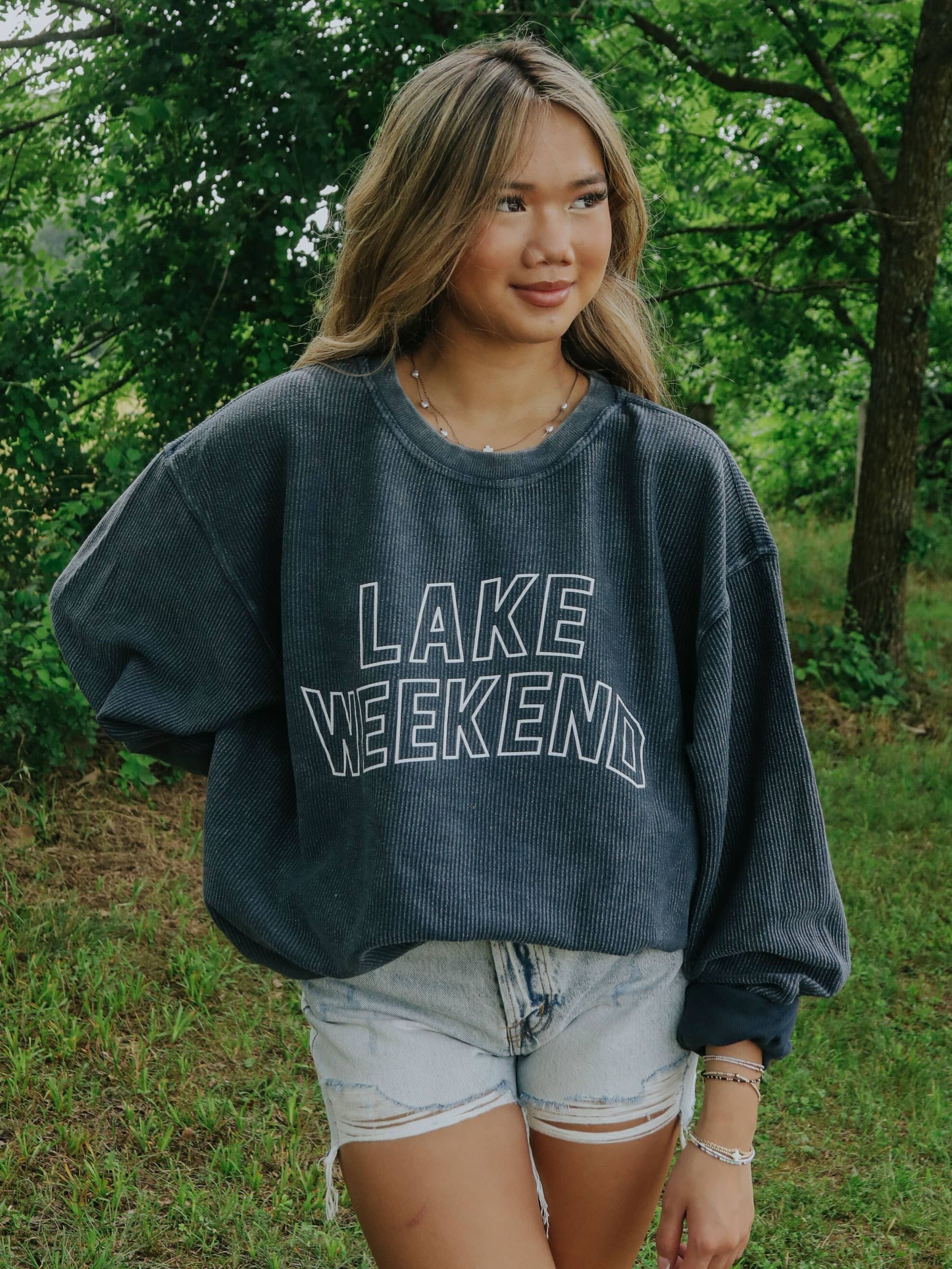 Lake weekend corded sweatshirt discount